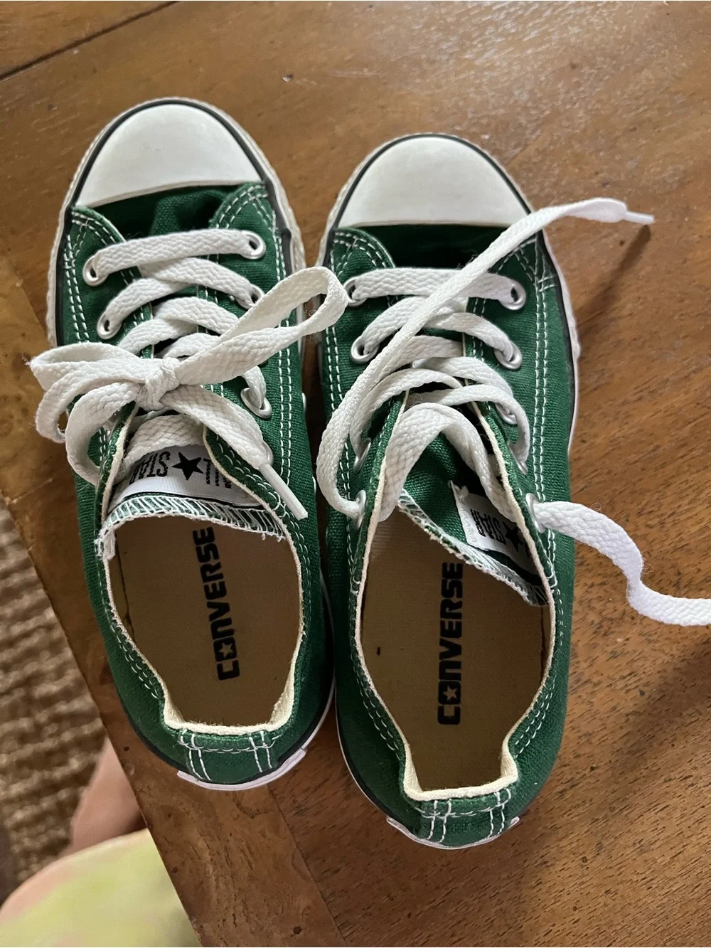 Converse Kids Low-Top Sneakers in Green with White Accents